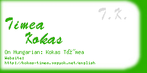 timea kokas business card